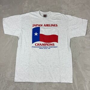 VTG Japan Airlines T-Shirt Adult XL Champions Softball Tourney Austin Texas 1996